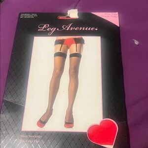 Leg Avenue Black Sheer Thigh Highs